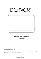 Denver Electronics TAQ-10445 Manual De Usuario