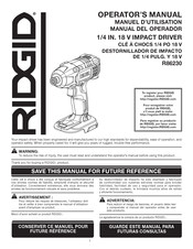 RIDGID R86230 Manual Del Operador