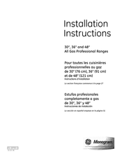 Monogram ZGP486ND Instrucciones De Instalación