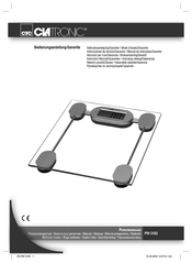 Clatronic PW 3163 Instrucciones De Servicio/Garantía