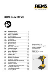 REMS Helix 22 V VE Instrucciones De Servicio