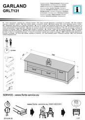 Forte GARLAND GRLT131 Instrucción De Montaje
