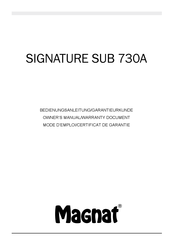 Magnat SIGNATURE SUB 730A Manual