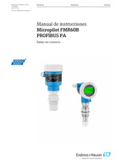 Endress+Hauser Micropilot FMR60B PROFIBUS PA Manual De Instrucciones