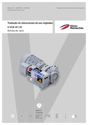 Elmo Rietschle V-VCB 25 Traducción De Las Instrucciones De Uso Originales