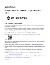 MikroTik mANTBox 2 12s Manual De Instrucciones