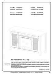 Walker Edison W48FPSMD Instrucciones De Ensamblaje