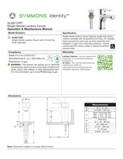 Symmons Identity SLS6712MBPP Manual De Funcionamiento Y Mantenimiento