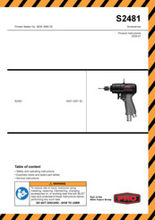 Atlas Copco S2481 Instrucciones De Operación Y Seguridad