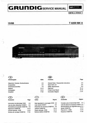 Grundig T 8200 MK II Manual De Servicio