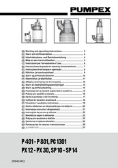 Pumpex PX 22 Instrucciones De Puesta En Marcha Y Funcionamiento