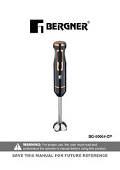 BERGNER BG-50054-CP Manual Del Usuario