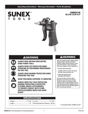 Sunex Tools SXBG01K Instrucciones De Operación