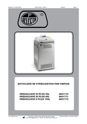 Selecta PRESOCLAVE II PLUS 150L Manual De Instrucciones