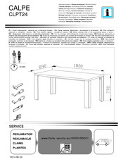 Forte CALPE CLPT24 Instrucciones De Montaje