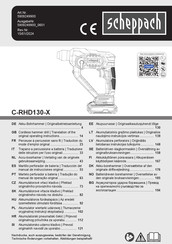 Scheppach C-RHD130-X Traduccion Del Manual De Instrucciones Originale