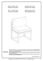 Walker Edison OAWCT-CHN-2 Instrucciones De Ensamblaje