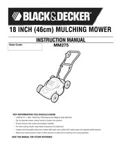 Black and Decker MM275 Manual De Instrucciones