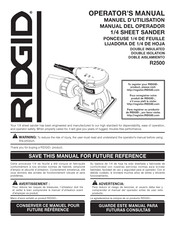 RIDGID R2500 Manual Del Operador