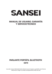 Sansei SBT8 Manual De Usuario, Garantía Y Servicio Técnico