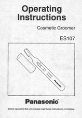 Panasonic ES107 Instrucciones De Operación