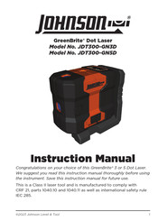 Johnson GreenBrite JDT300-GN3D Manual De Instrucciones