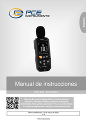 PCE Instruments PCE-354 Manual De Instrucciones