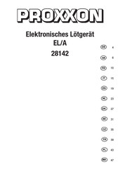 Proxxon EL/A Traducción De Las Instrucciones De Servicio Originales