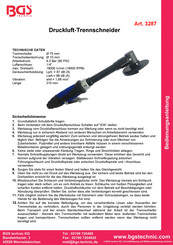BGS technic 3287 Manual De Instrucciones