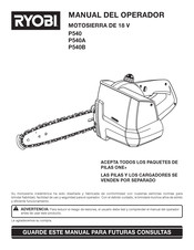 Ryobi P540A Manual Del Operador