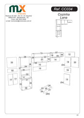 mx moveis Lana CC034 Instrucciones De Montaje