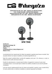 Orbegozo SFW 7040 Manual De Instrucciones
