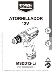 MacAllister MSDD12-Li Manual Del Usuario