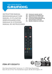 Grundig 871125226713 Manual De Instrucciones