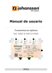 Unitron johansson 4002 Manual De Usuario