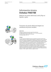 Endress+Hauser Deltabar PMD78B Manual Del Usuario