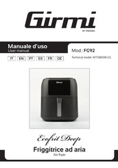 TREVIDEA Girmi Ecofrit Deep FG92 Manual Del Usuario