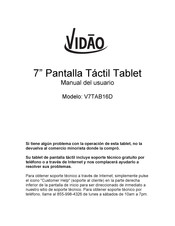 Vidao V7TAB16D Manual Del Usuario