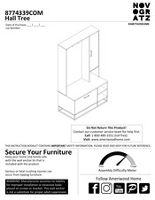 Novogratz Hall Tree 8774339COM Instrucciones De Montaje