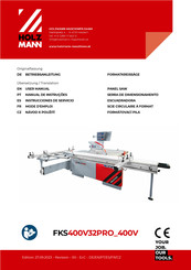 HOLZMANN MASCHINEN FKS400V32PRO 400V Instrucciones De Servicio