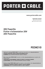 Porter Cable PCCW210 Manual De Instrucciones