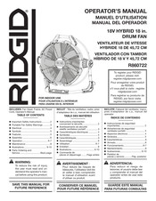 RIDGID R860722 Manual Del Operador