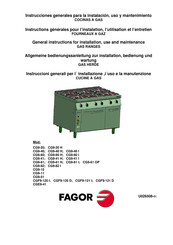 Fagor C-G940 H Instrucciones Generales Para La Instalación, Uso Y Mantenimiento