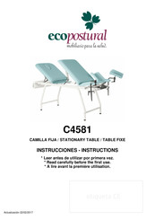 ECOPOSTURAL C4581 Instrucciones