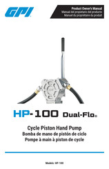 GPI HP-100 Dual-Flo Manual Del Propietario Del Producto