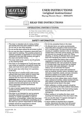 Maytag MDE22PN Instrucciones Para El Usuario