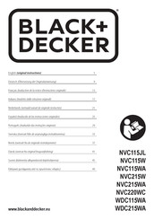 Black and Decker NVC115WA Traducido De Las Instrucciones Originales