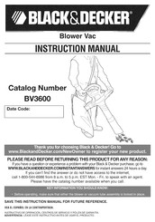 Black and Decker BV3600 Manual De Instrucciones
