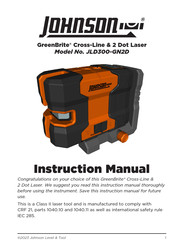 Johnson GreenBrite JLD300-GN2D Manual De Instrucciones