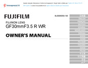FujiFilm GF 30mm F3.5 R WR Manual Del Usuario